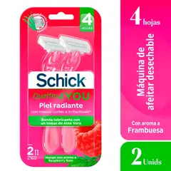 SCHICK - Máquina de Afeitar Schick Quattro You Raspberry Empaque 2 Und