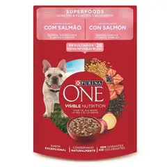 PURINA ONE - Alimento húmedo para perros Adulto y Cachorro sabor salmón de 85gr
