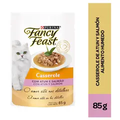 FANCY FEAST - Comida Húmeda para Gatos Fancy Feasy Adultos Sabor Atún y Salmón 85 g