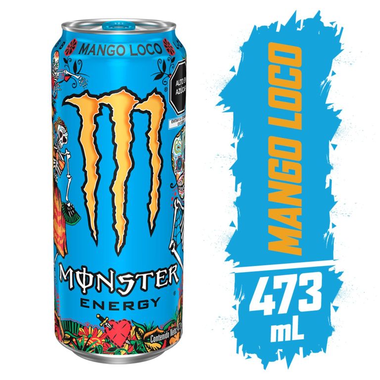 Bebida Energizante Monster Energy Mango Loco Lata 473 mL