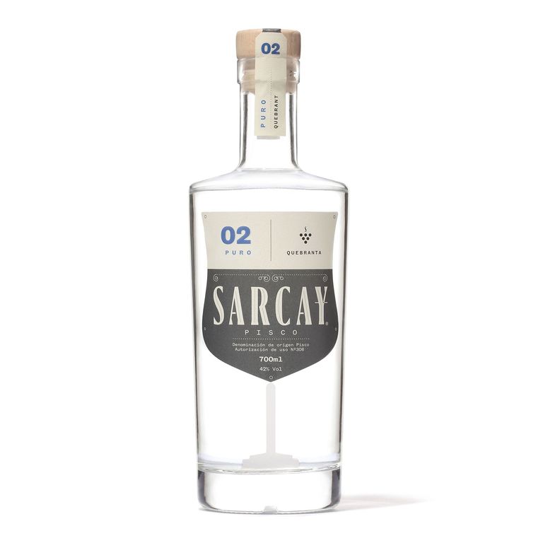 Pisco Puro Quebranta Sarcay Botella 700 mL