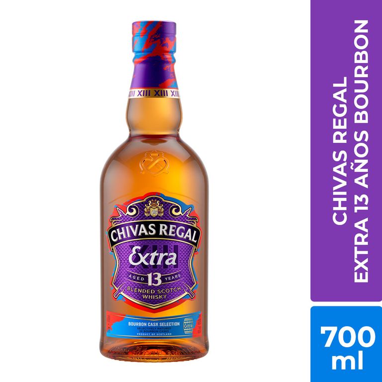 Whisky Extra 13 Años Bourbon Cask Chivas Regal Botella 700 mL