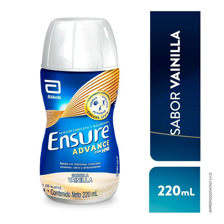 Bebida Suplemento Nutricional Ensure Advanced Vainilla Botella 220 mL
