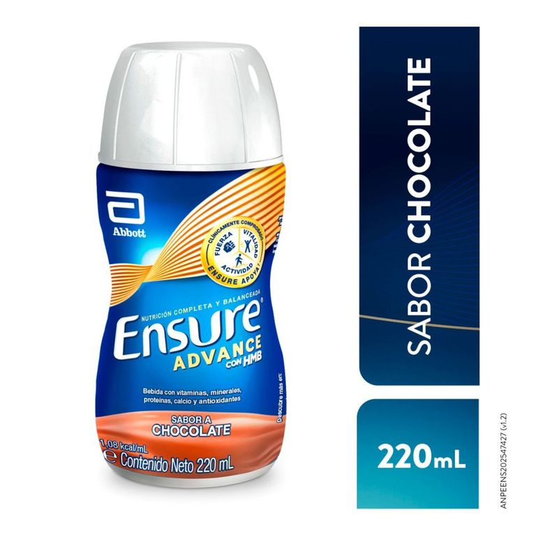 Bebida Suplemento Nutricional Ensure Advanced Chocolate Botella 220 mL