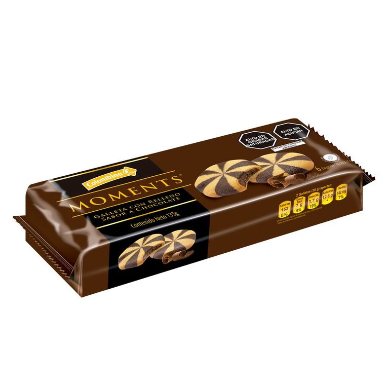Chocolate Relleno Moments Empaque 135 g