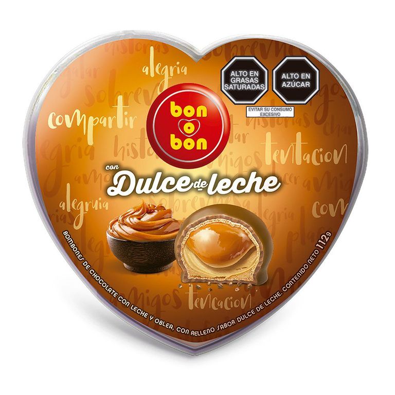 Bombones Bon o Bon Dulce de Leche Corazón Envase 105 g