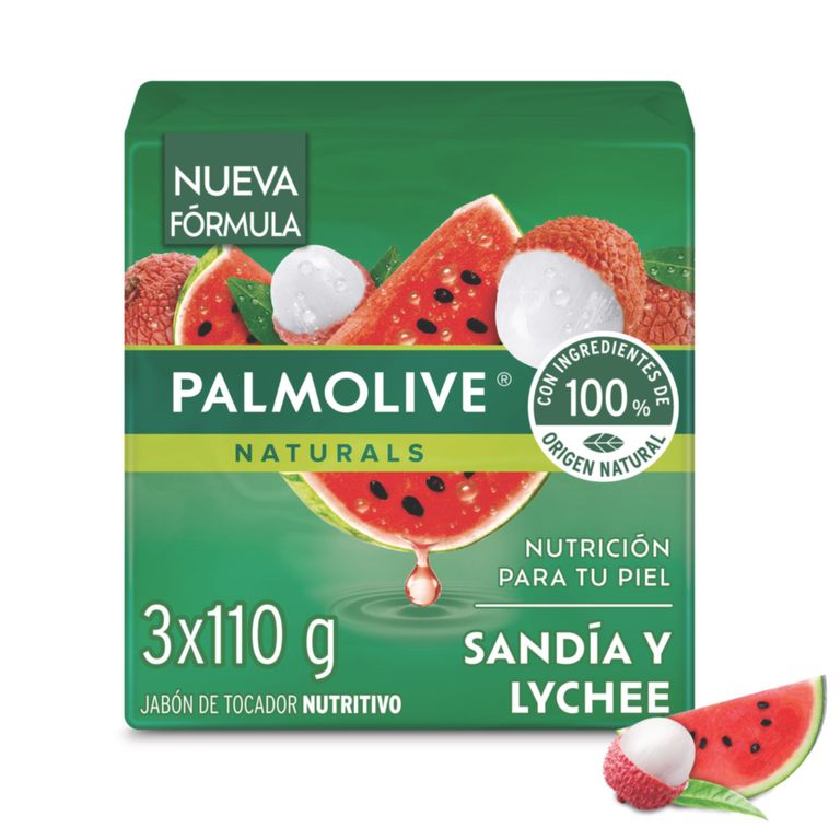 Jabón en Barra Palmolive Sandía Lychee Empaque 3 Und