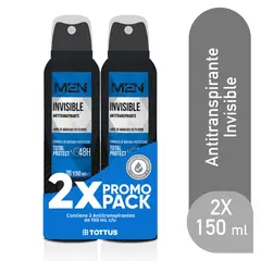 TOTTUS - Packx2 Antitrans Homb Invisible 150mL