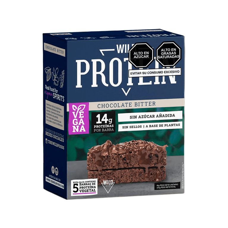 Barra Proteína Vegan Choco Bitter Caja 5 Und