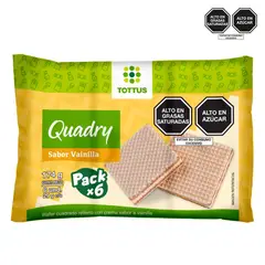TOTTUS - Quadry 6pack Vainilla Tottus 174g