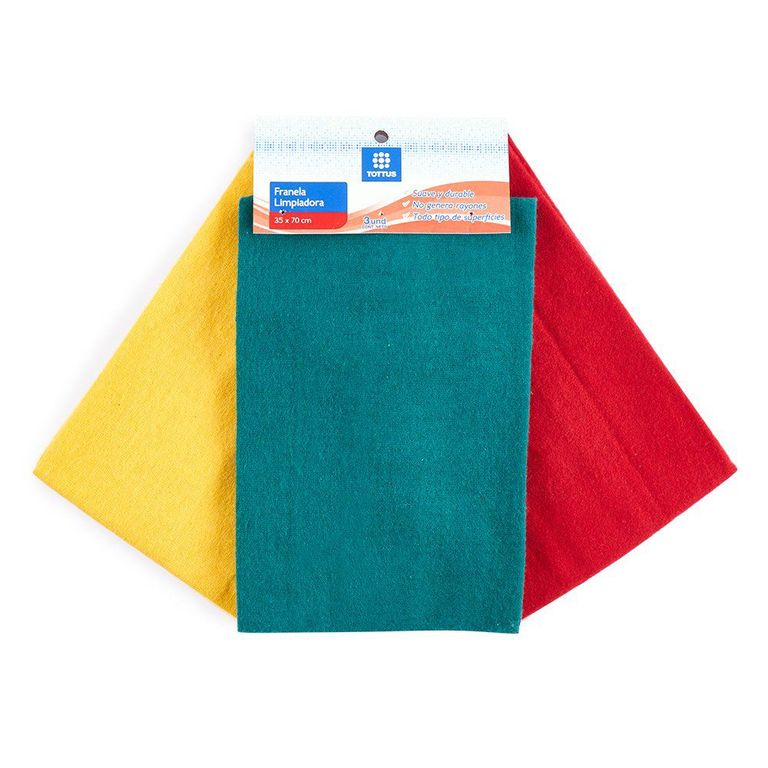 Franela Limpiadora Tottus 35x70cm Empaque 3 und