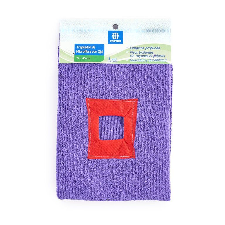Trapeador de Microfibra Tottus con Ojal 72x45cm
