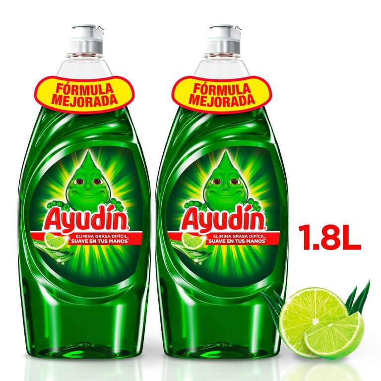 Lavavajilla Líquido Ayudín Limón Pack 2 Und