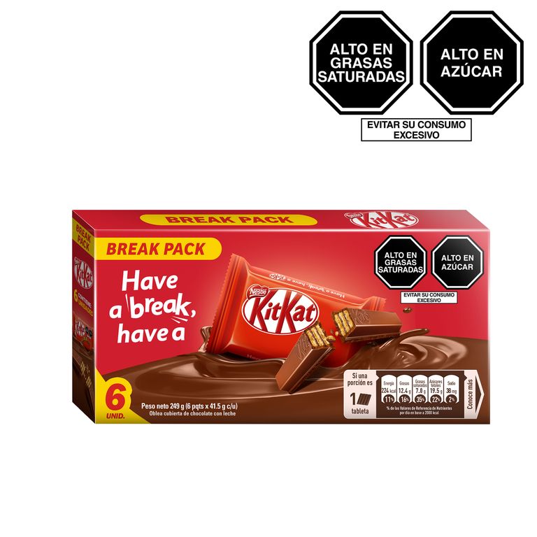 Wafer Kit Kat Club Chocolate con Leche Caja 6 Und