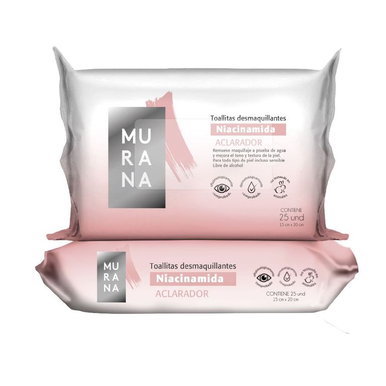 Toallitas Desmaquillantes Murana Aclaradora Empaque 25 Und