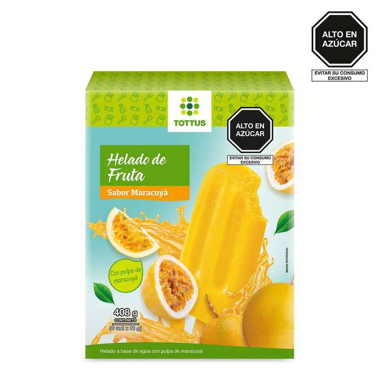 Helado en Paleta Frutada Maracuyá Caja 6 Und