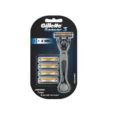 GILLETTE - Maquina Afeitar Recargable Sensor3 Rpto 4