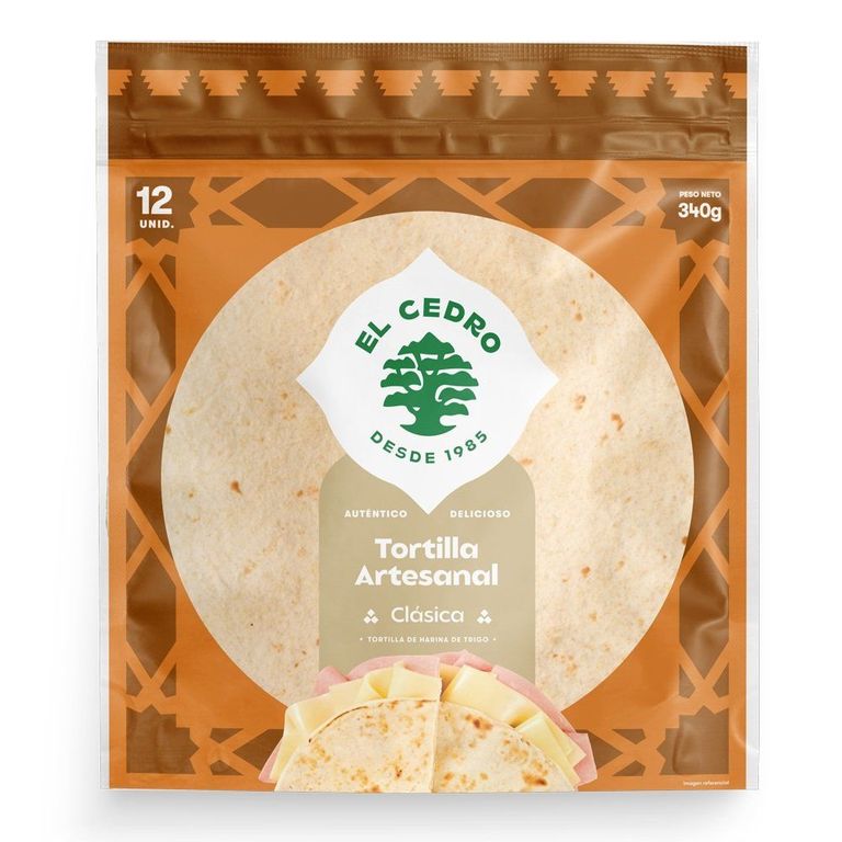 Tortilla Artesanal Clásica El Cedro Bolsa 12 Und