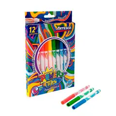 ARTESCO - Marcador Power Tips Punta Conica X12