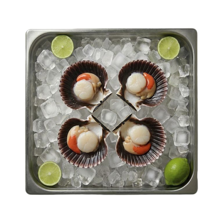 Conchas Media Valva Extra Grande Azul Marino 6 Unidades