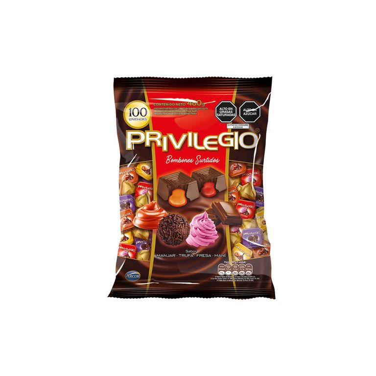 Bombones Sabores Surtidos Privilegio Bolsa 480 g