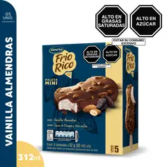 DONOFRIO - Helado Frío Rico Mini Paleta Vainilla Almendra de 5 Unidades