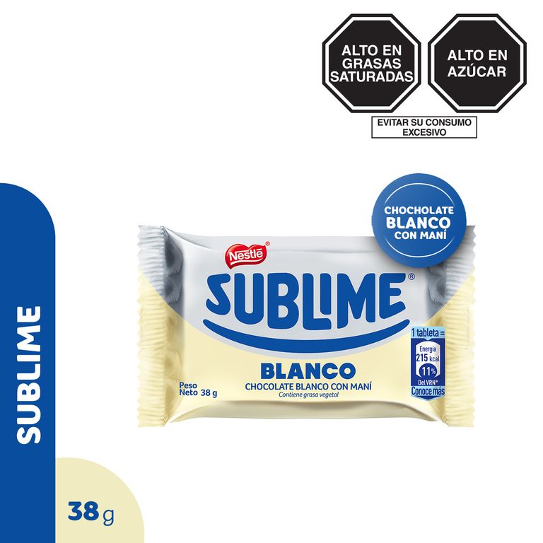 Chocolate Sublime Blanco con Maní 38g