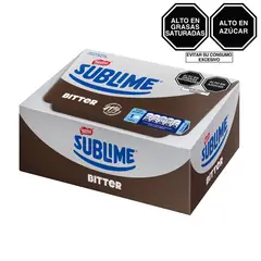 SUBLIME - Chocolates Sublime Bitter con Maní Caja 20 Und