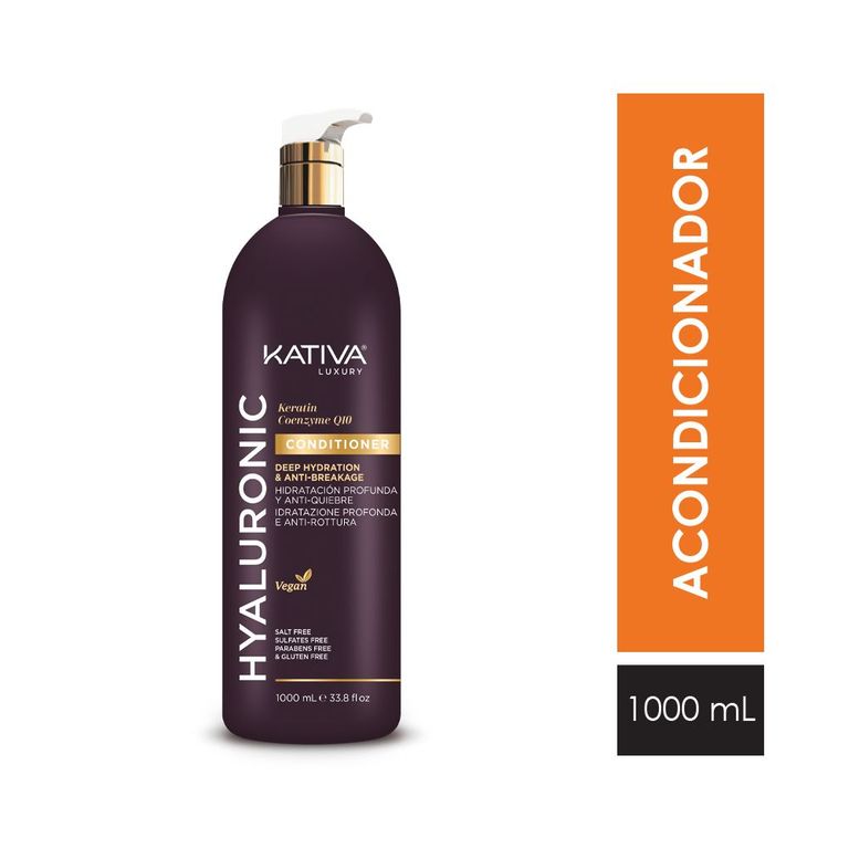 Acondicionador Kativa Hyaluronic Keratina Q10 Botella 1 L