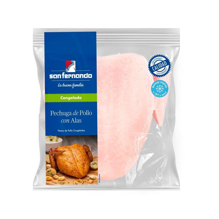 Pechuga Con Ala De Pollo Congelado San Fernando
