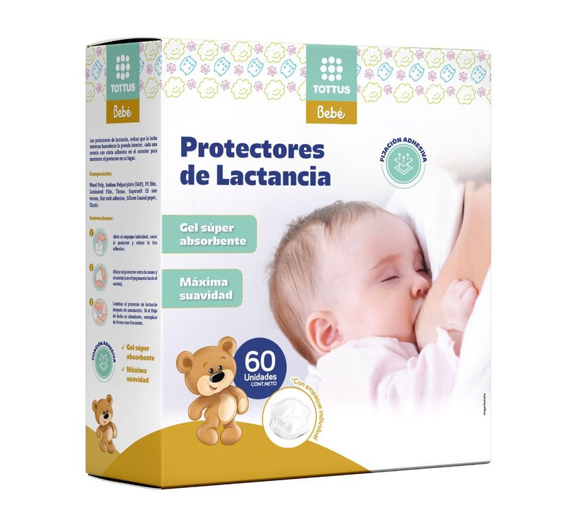 Protectores de Lactancia Tottus Caja 60 Und
