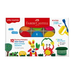 FABER CASTELL - PLAS SUPER SUAVE STD+NEON 50G ESTCTN X12