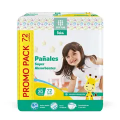 TOTTUS BEBE - Pañal Súper Absorbente Talla XG Empaque 72 Und