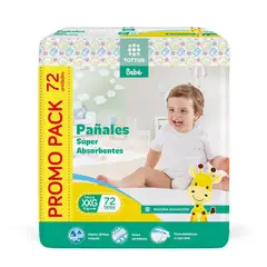 TOTTUS BEBE - Pañal Súper Absorbente Talla XXG Empaque 72 Und