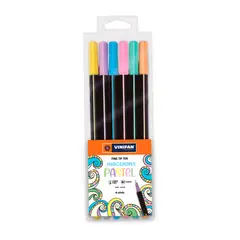 VINIFAN - Plumones Vinifan Fine Tip Pastel Estuche 6 Und