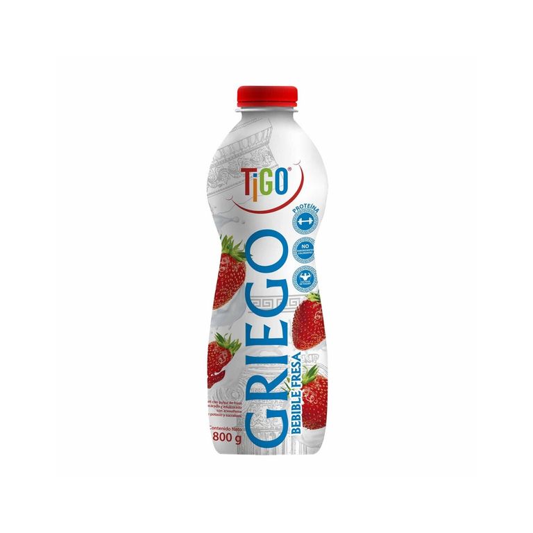 Yogurt Griego Bebible Fresa Tigo Envase 800 g