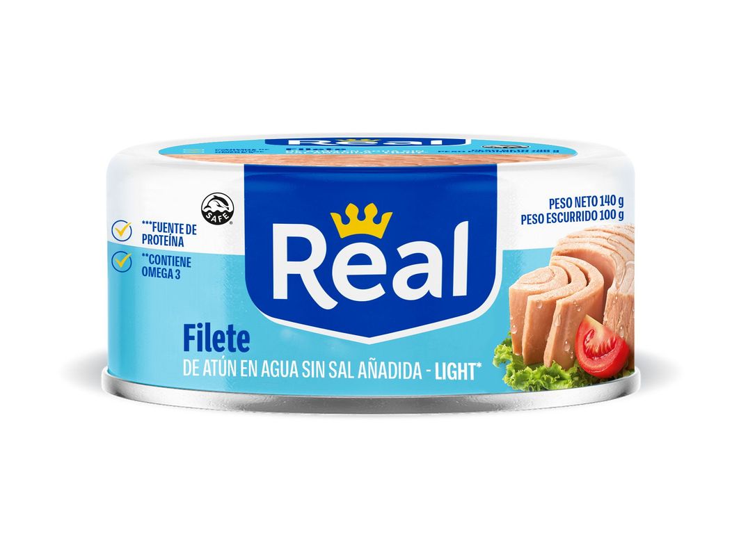 Filete de Atún Real en Agua Sin Sal Lata 140 g