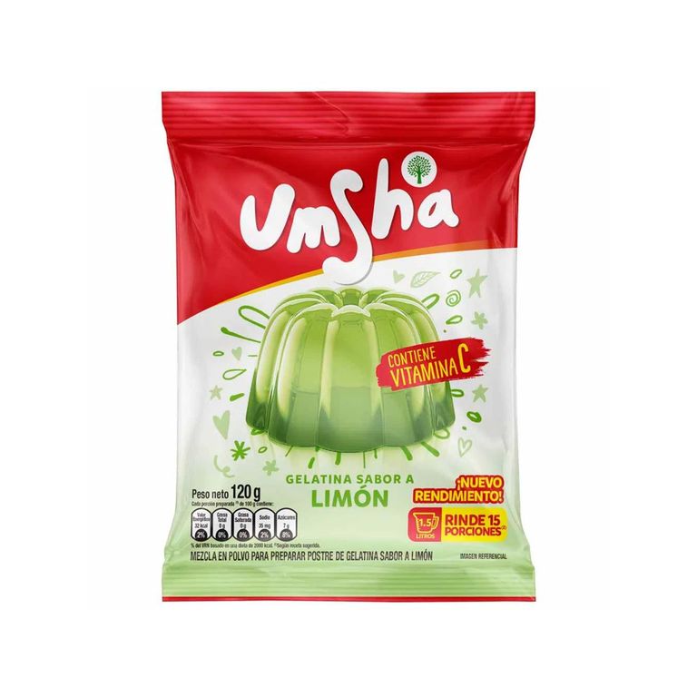 Gelatina Umsha Sabor Limón Bolsa 120 g