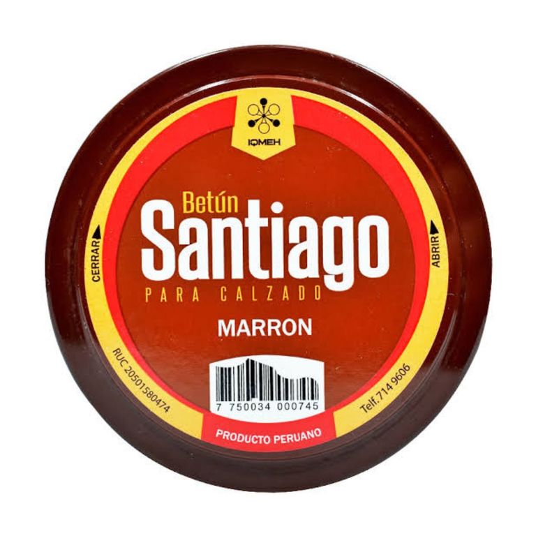Betún en Pasta Santiago Marrón Lata 90 mL
