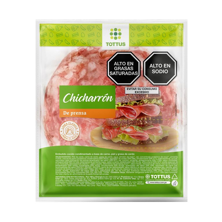 Chicharrón de Prensa Tottus Empaque 100 g