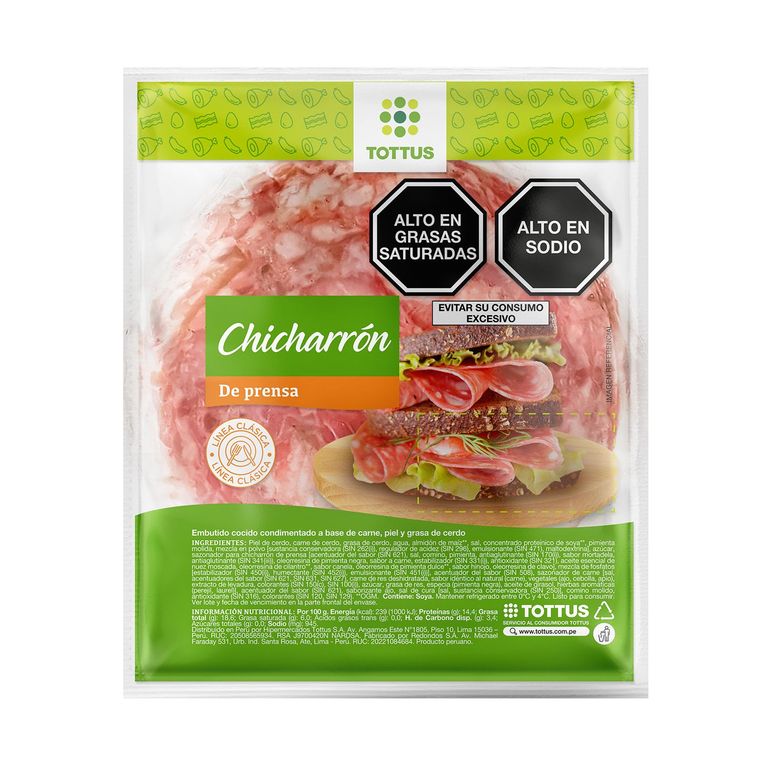 Chicharrón de Prensa Tottus Empaque 200 g