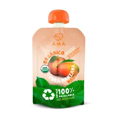 undefined - Puré De Frutas Manzana Mango Orgánico Ama Time Doypack 90 g