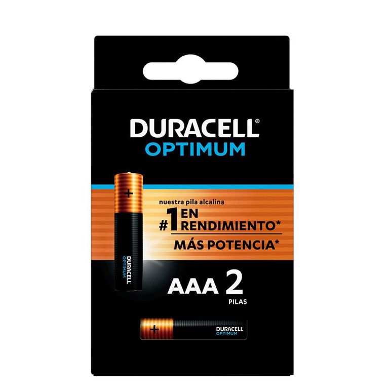 Pila Duracell Optimum Aaa 2 Unidades