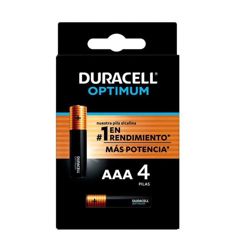 Pila Duracell Optimum Aaa 4 Unidades