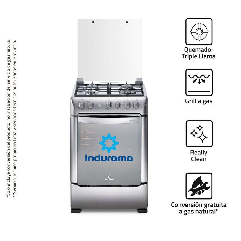 Cocina 24 Pulgadas 4 Hornillas Timer Triple Llama Florecncia Croma