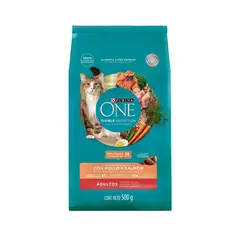 PURINA ONE - Alimento Seco Gatos Adultos Purina One Pollo Salmón Bolsa 500 g