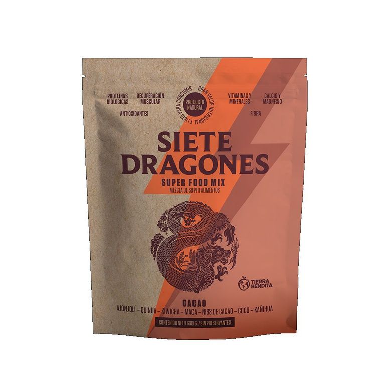 Super Food Mix Siete Dragones Cacao Empaque 600 g