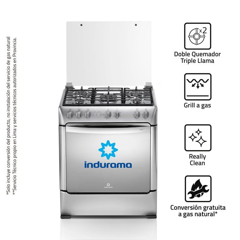 Cocina 30 Pulgadas 5 Hornillas con Encendido Eléctrico Firenze Croma