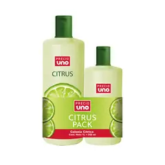 PRECIO UNO - Colonia Cítrica Pack 2 Botellas 1000 mL + 250 mL