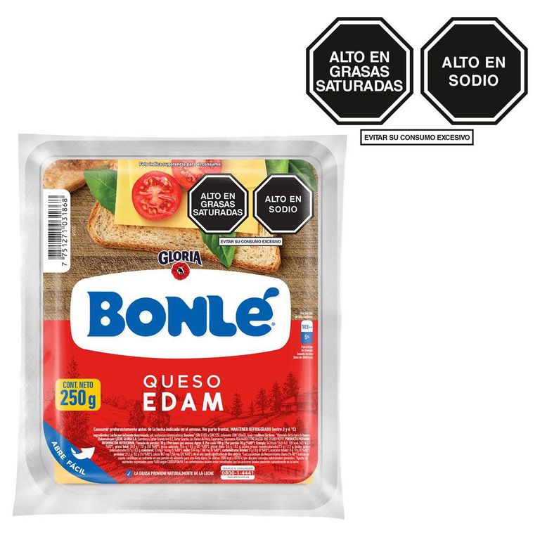 Queso Edam Gloria Bonlé Empaque 250 g